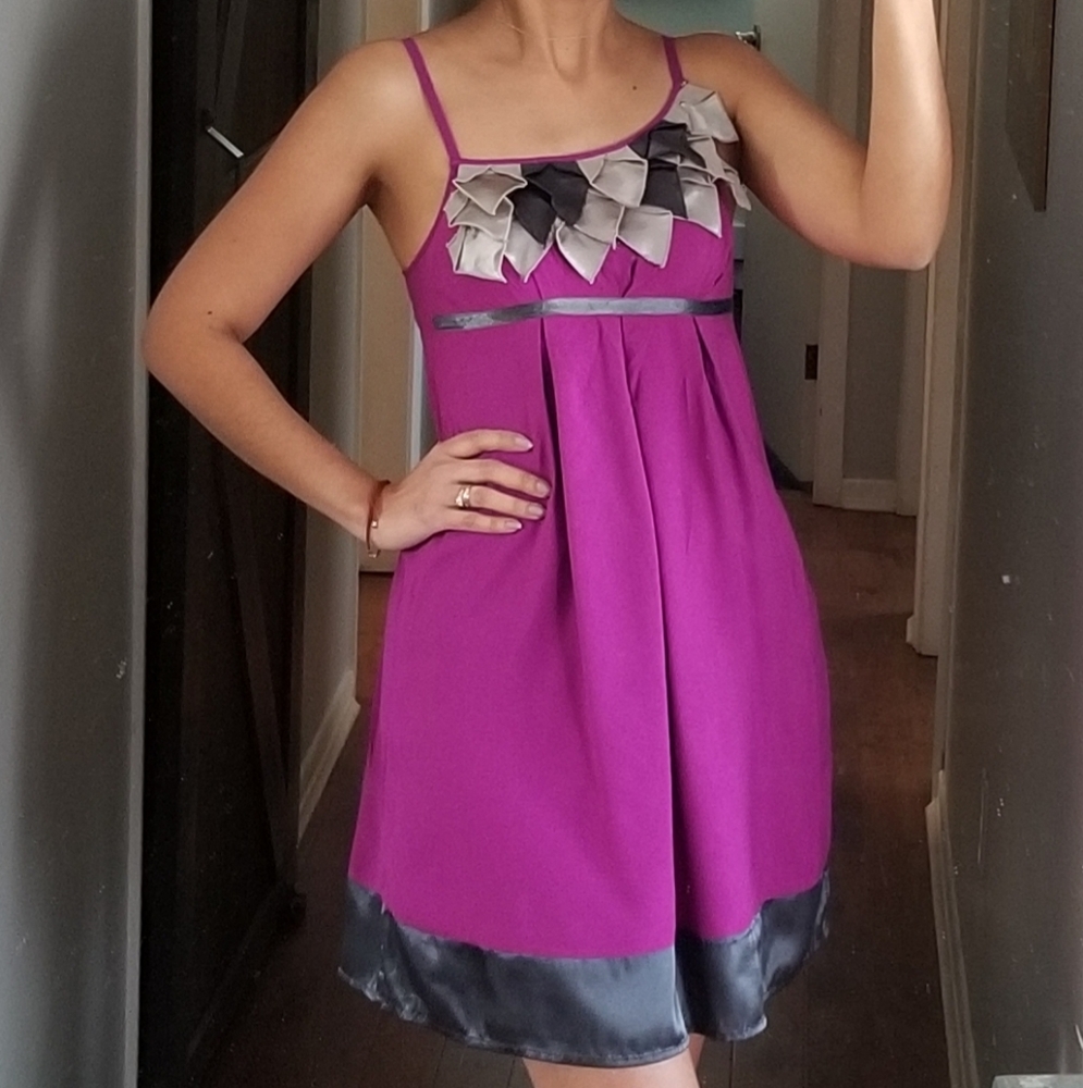 👗KIMCHI BLUE MAGENTA SEMI DRESS